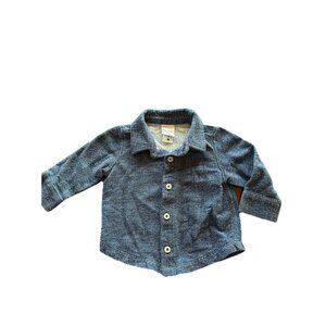Hannah Anderson Boys Blue Size 12 Mo Long Sleeve Button Up Shirt